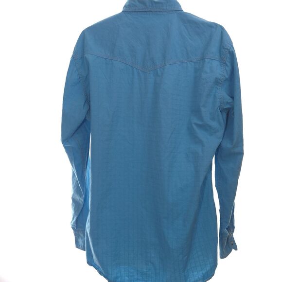 Wrangler TwentyX 20X Mens XLT Western Shirt Blue Rodeo Button Up - Picture 5 of 9